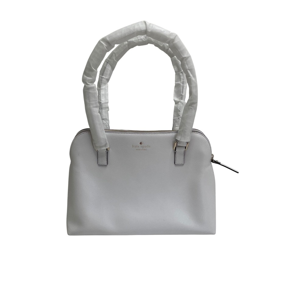 Kate Spade Small Mariella Greene Street White Leather Satchel Purse Bride NEW